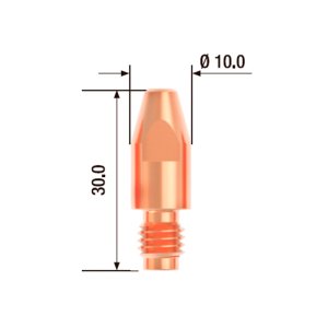 FUBAG Контактный наконечник M8х30 мм ECU D=0.9 мм (25 шт.) в Омске фото