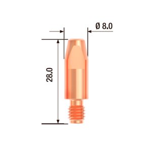 FUBAG Контактный наконечник M6х28 мм ECU D=0.9 мм (25 шт.) в Омске фото