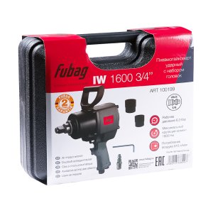 FUBAG Пневмогайковерт ударный IW1600 3/4 дюйма с  набором головок в кейсе в Омске фото