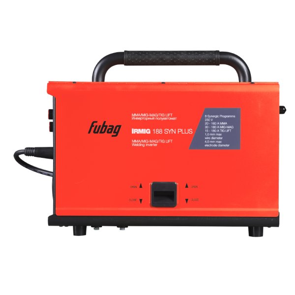 Полуавтомат сварочный FUBAG IRMIG 188 SYN PLUS + горелка FB 250 3m + маска сварщика Хамелеон IR 9-13N S  + сварочные краги на подкладке красные FWGN 10R в ПОДАРОК в Омске фото