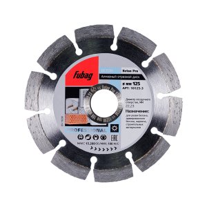 Алмазный отрезной диск FUBAG Beton Pro D125 мм/ 22.2 мм по бетону в Омске фото