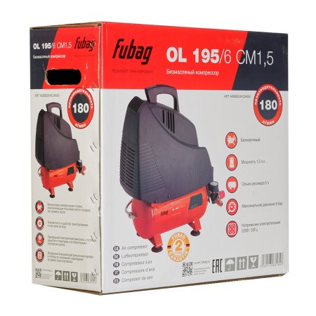 Компрессор воздушный безмасляный FUBAG OL 195/6 CM1.5 в Омске фото
