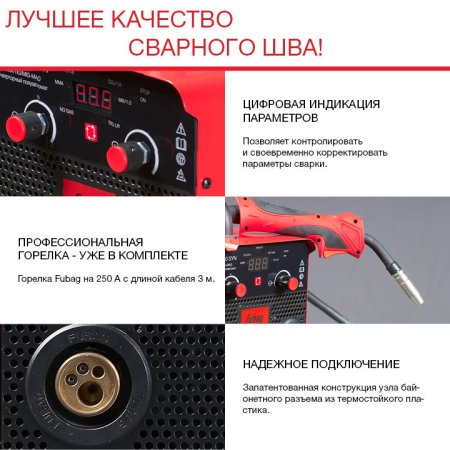 Полуавтомат сварочный FUBAG IRMIG 200 SYN с горелкой 250 А 3 м в комплекте в Омске фото