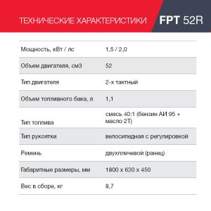 Бензиновый триммер FUBAG FPT 52R в Омске фото