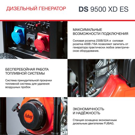 FUBAG Дизельный генератор (одно- и трехфазный) с электростартером DS 9500 XD ES в Омске фото